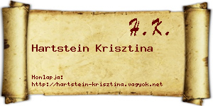 Hartstein Krisztina névjegykártya